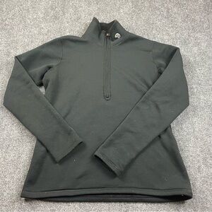 MOUNTAIN HARDWEAR Women’s 1/2 Zip Black Fleece Long Sleeved Baselayer sz: Medium